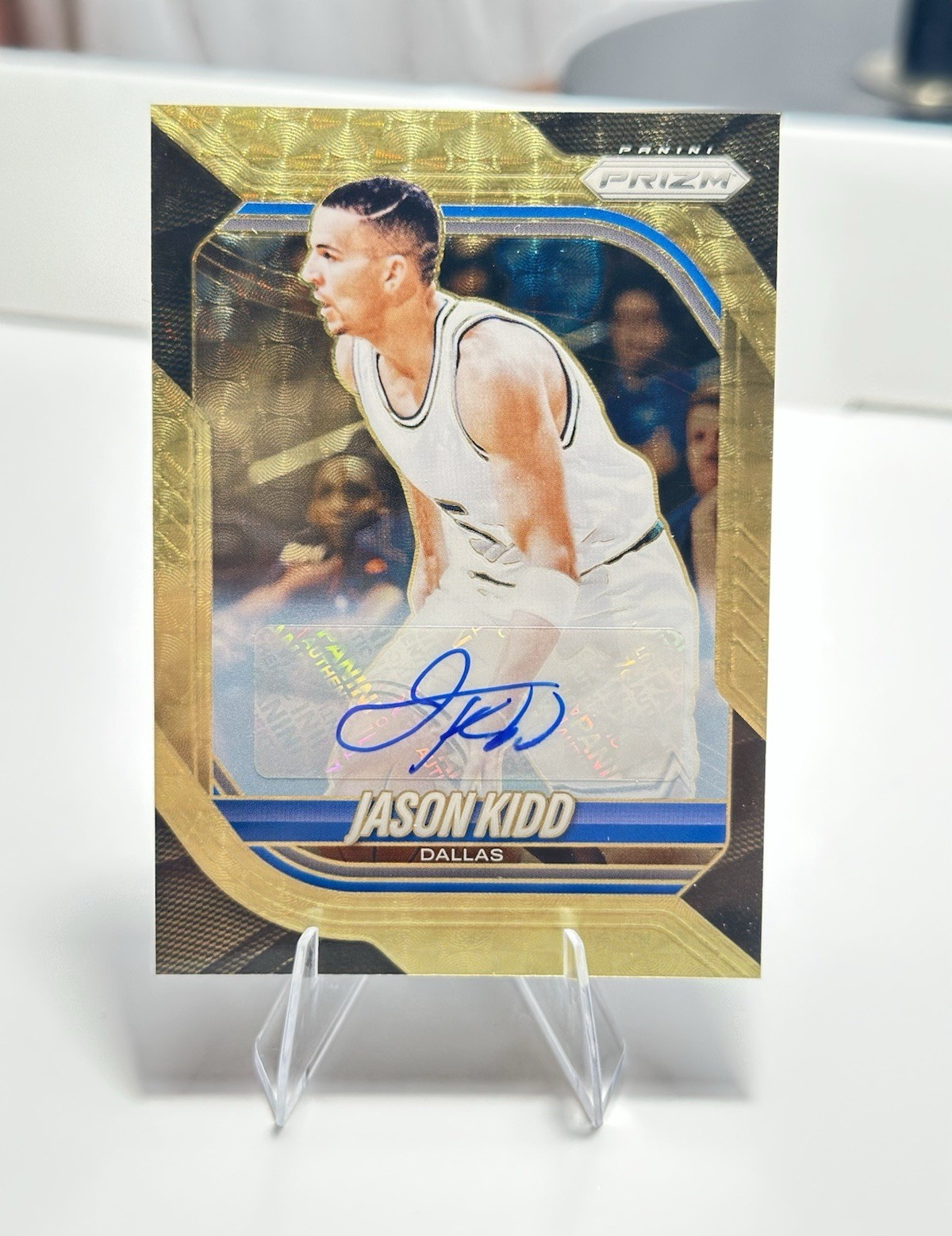 2025-26 Panini Prizm Jason Kidd Gold Vinyl Auto /5 Dallas Mavericks