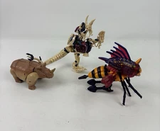 Transformers Beast Wars Lot of 3 Dinobot Transmetals 2 Rhinox Fuzors Injector