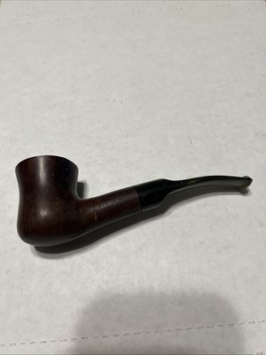 Vintage Primavera Estate Pipe Imported Briar Italy Green Stem Smoked Used