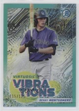 2022 Bowman Virtuosic Vibrations Aqua Refractor 115/125 Benny Montgomery 0g03