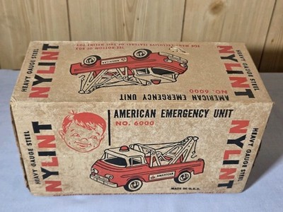 Vintage NYLINT AMERICAN EMERGENCY UNIT #6000 SEALED MIB NEVER PLAYED WITH 1960s