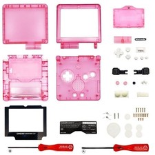 Replacement Housing for Nintendo GBA Game Boy Advance SP Shell Clear Pink Glow