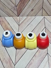 Paper Punches Craft Set Mini Hole Punch Fruit & Flower Shapes 4 Count Pieces