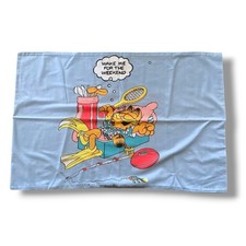 Vintage Standard Garfield Pillow Case Blue 1978 Wake Me Weekend