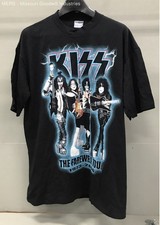 All Sport Unisex Black Graphic Kiss Farewell Tour 2000 Band T Shirt XL