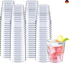 Mispudin 80 Stück Plastikbecher 180 ml Hartplastik Becher Durchsichtig, 