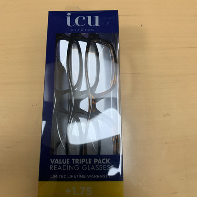 ICU Eyewear 3 Pack Reading Glasses - +1.75