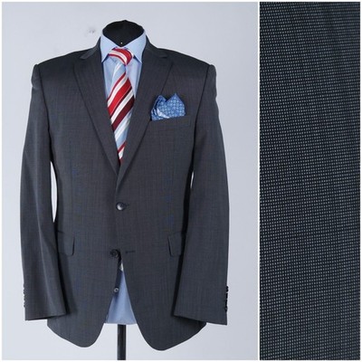 Mens Birdseye Blazer 42R US Size DIGEL Grey Wool Sport Coat Jacket