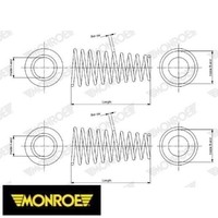 2X Fahrwerksfeder Monroe SP3770 2 Federn Satz Federnsatz FüR Renault
