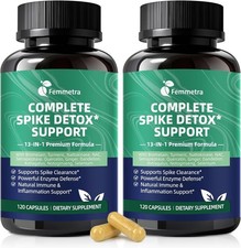 Spike Protein Detox Capsules, 8000 FU Nattokinase Supplement Pack of 2