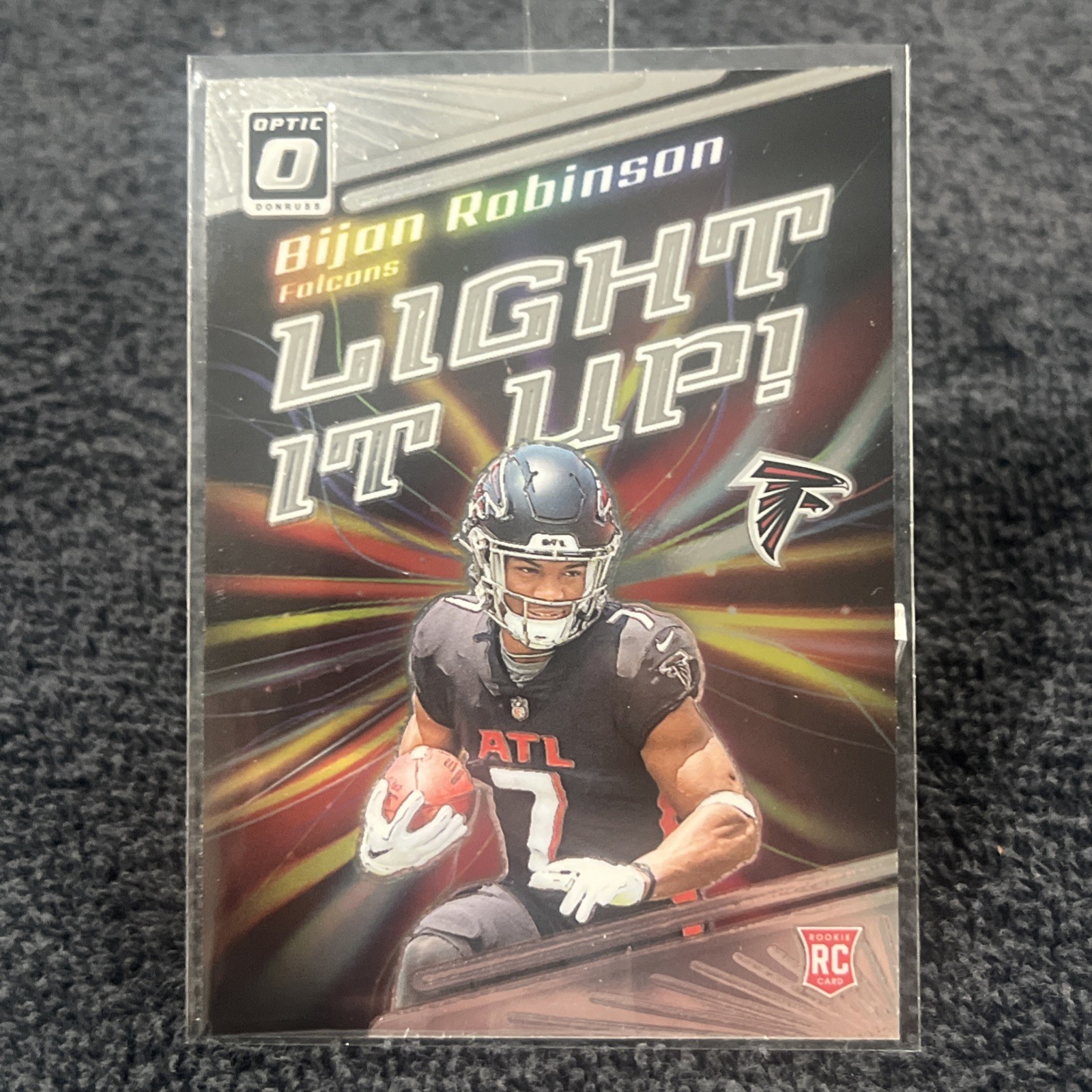 2023 Panini Donruss Optic - Light It Up Bijan Robinson #LU-BR Optic Rc Insert