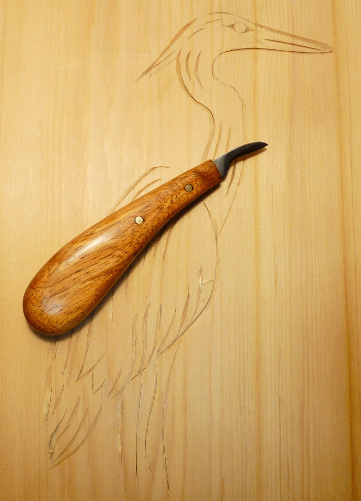 Davis Bros. Collectible Hand Made GLK #19XS Woodcarving & Whittling Hooked Knife