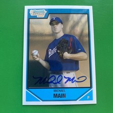 Michael Main 2007 Bowman Chrome Draft Picks & Prospects Auto Card #BDPP122