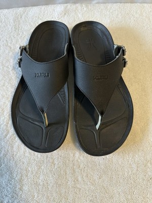 KURU Tread Recovery Thong Sandals Black Arch SupportNWOT Womens Size 10
