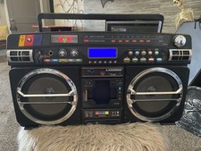 LASONIC i931 Retro iPod USB FM Radio AUX Ghetto Blaster Boombox W/ Remote- READ