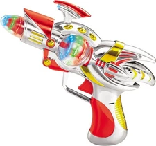 ArtCreativity Red Super Spinning Space Blaster Gun with Flashing LEDs and... 