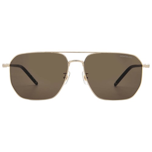 Montblanc Brown Navigator Men's Sunglasses MB0367SA 003 60 MB0367SA 003 60 - Picture 2 of 4