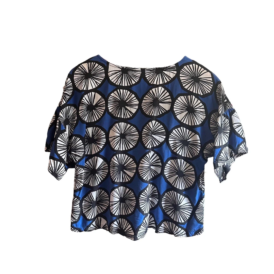 Blusa Top Marimekko X Target Appelsini Mujer XS Extra Pequeña Azul Negro Blanco Foto 4 de 4