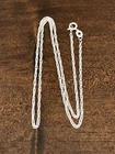 New 925 Sterling Silver 16” Twisted Small Round Link Chain Necklace 2mm