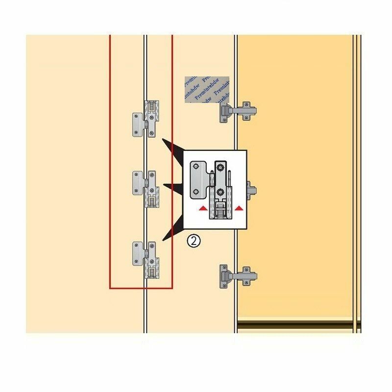 2Pcs/Lot Reversal Folding Sliding Door Hinge Bifold Closet Wardrobe eBay