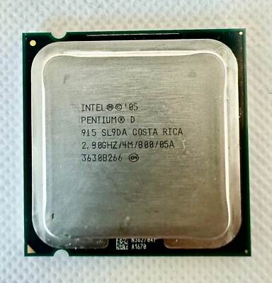 Intel Pentium D 915, SL9DA Sockel 775 2-Core 2,8GHz 4M 800