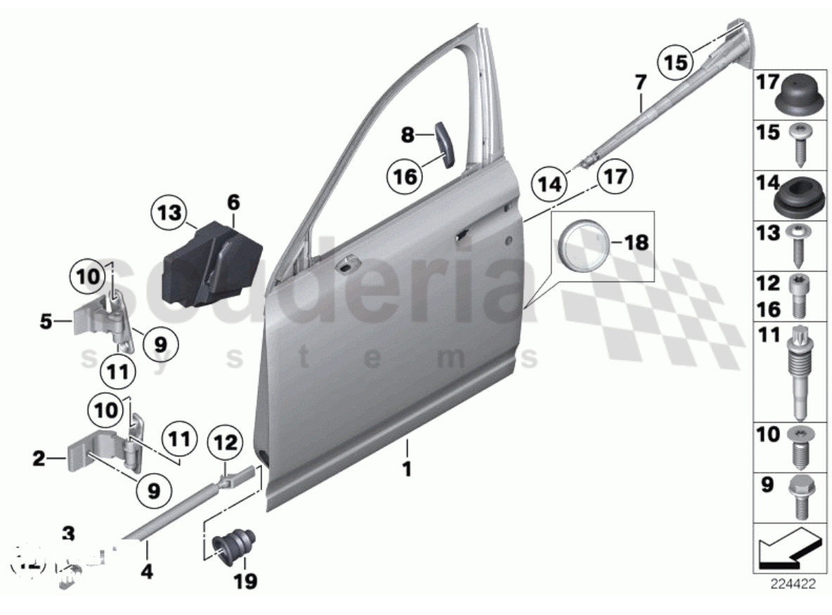 OEM 09-14 Rolls Royce Ghost Driver Side Door Door Crash Pad 51717231997