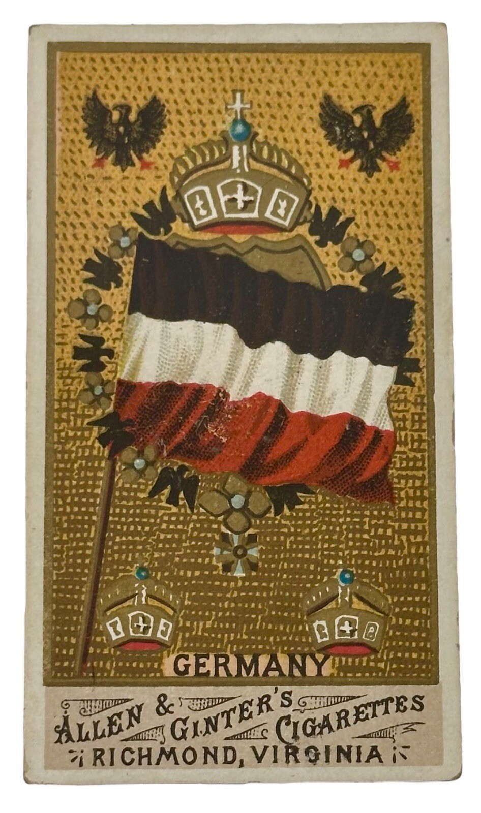 1887 N9 Allen & Ginter’s Flags Of All Nations Germany Allen & Ginter Tobacco