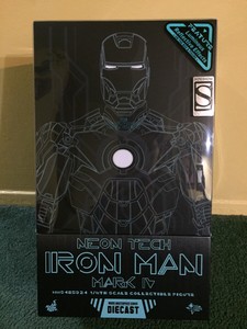 Details About Hot Toys Empty Box Only Die Cast Iron Man Neon Tech Mark Iv Sideshow Exclusive