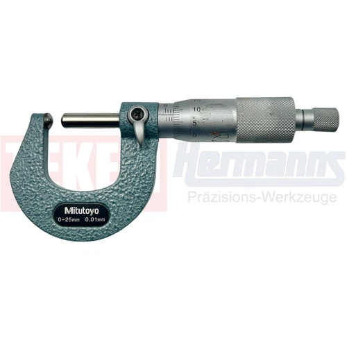 MITUTOYO Micrometer 0 - 25 mm 115-215 Spherical Measuring Surfaces Built