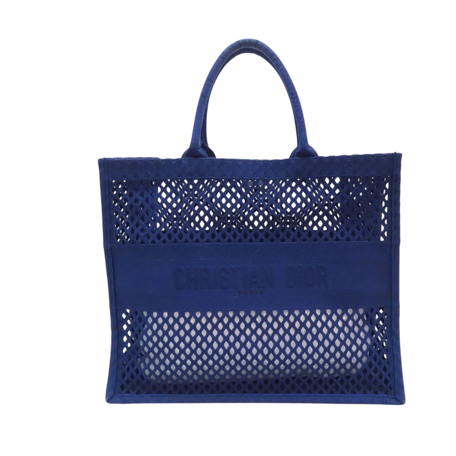 Sac fourre tout DIOR maille toile bleu marine