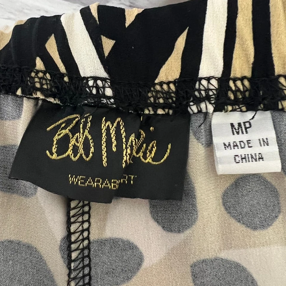 Pantalones BOB MACKIE Para Mujer M Pequeños Usables Arte Estampado Animal Gaucho Tejido Foto 4 de 4