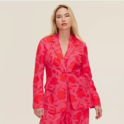 Kate Spade Target Rose Blazer Pink Red XX Large
