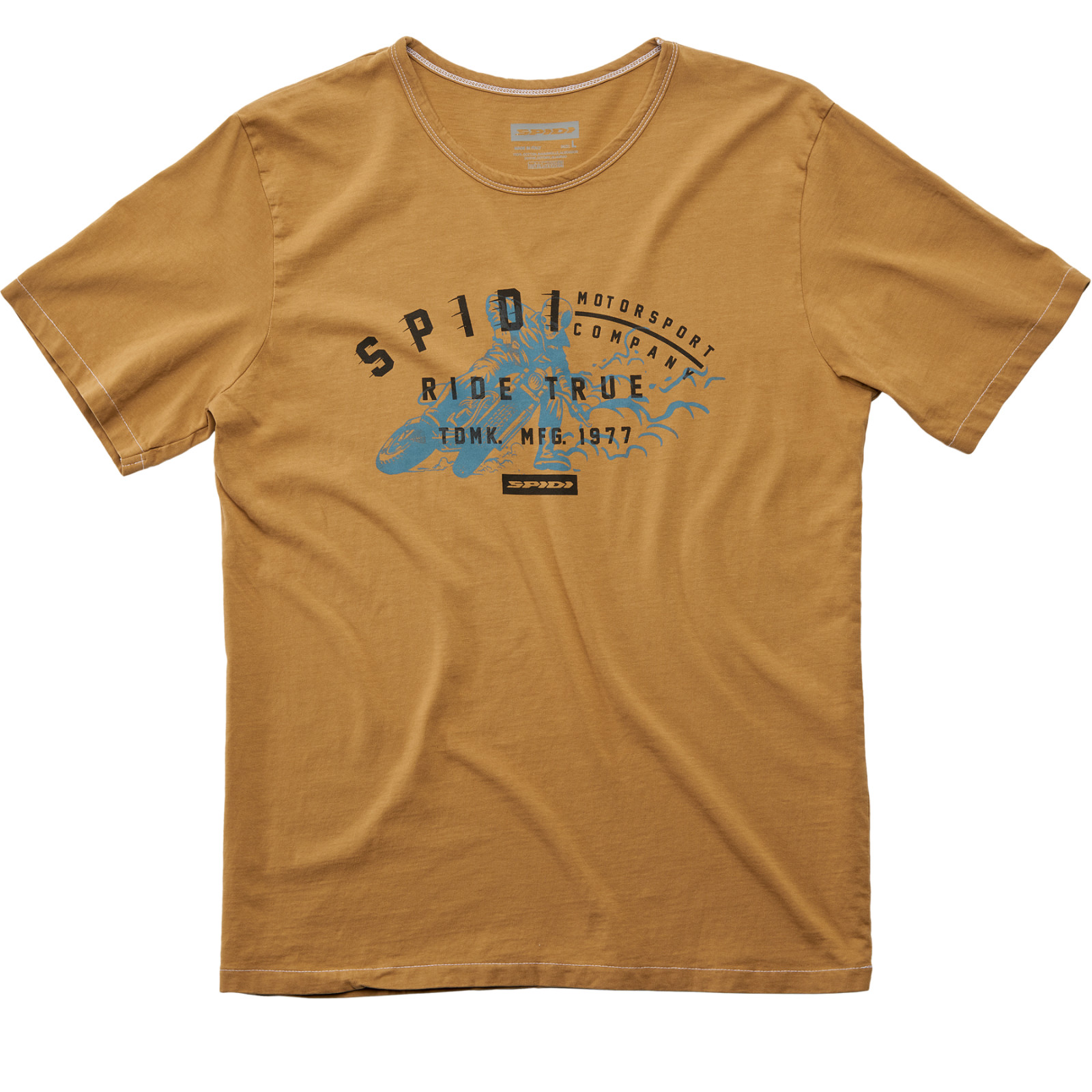 Camiseta en Algodón Sideslip Caqui SPIDI Talla L