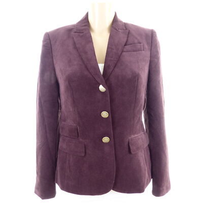 ESPRIT Collection Feincord Blazer Struktur Aubergine Gr. 36 