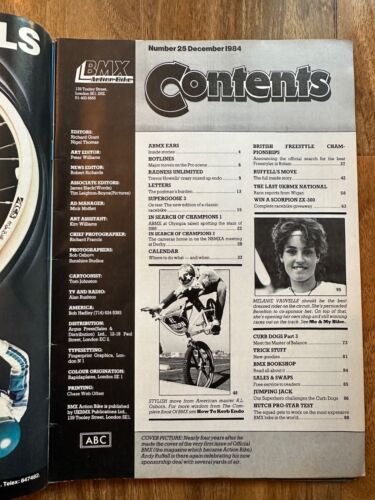 BMX Action Bike Magazine No 25 December 1984 Vintage BMX Freestyle Racing - Picture 2 of 13
