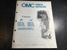 1985 Johnson 4 HP & Evinrude 4 HP Outboard Motor Parts Catalog 2 Stroke 2 Cyl
