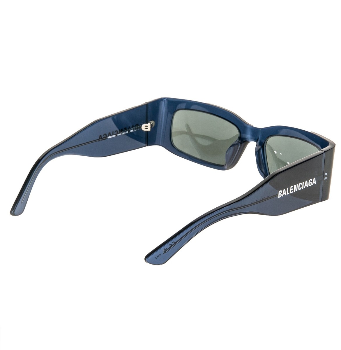 BALENCIAGA PANTHER 0328 Blue Mirrored Geometric Unisex BALENCIAGA PANTHER 0328 Blue Mirrored Geometric Unisex