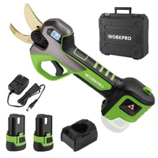 WORKPRO 12V Cordless Tree Pruners Electric Pruning Shears Branch Cutter Scissors
