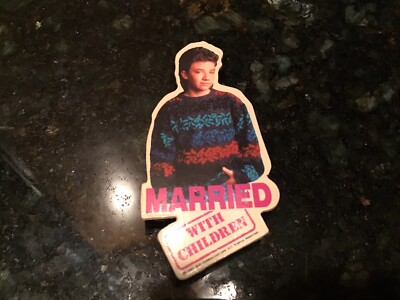1987 MARRIED WITH CHILDREN PIN  Picture Button ~ Bud Bundy / David Faustino