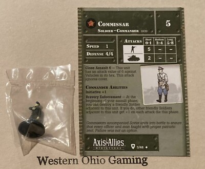 Axis & Allies Miniatures Base Set Commissar #3/48 NEW A&A Minis