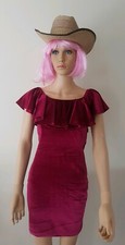 Shein Euro Medium Dress Uk Size 10 Figure Hugging Purple Dress