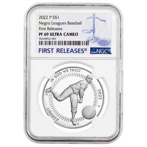 2022-P Negro Leagues Baseball Commemorative Silver Dollar Proof Coin NGC PF69...