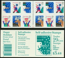 Traditional Christmas Booklet United States #2802a  (2799-2802) Mint NH Unfolded