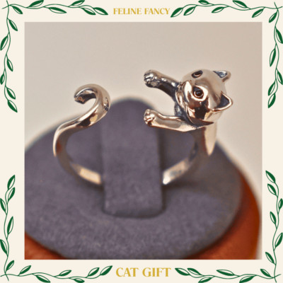 Lily Cat Ring | Silver | Cat Lovers | Ring | Wife Gift |  Feline Fancy Ltd