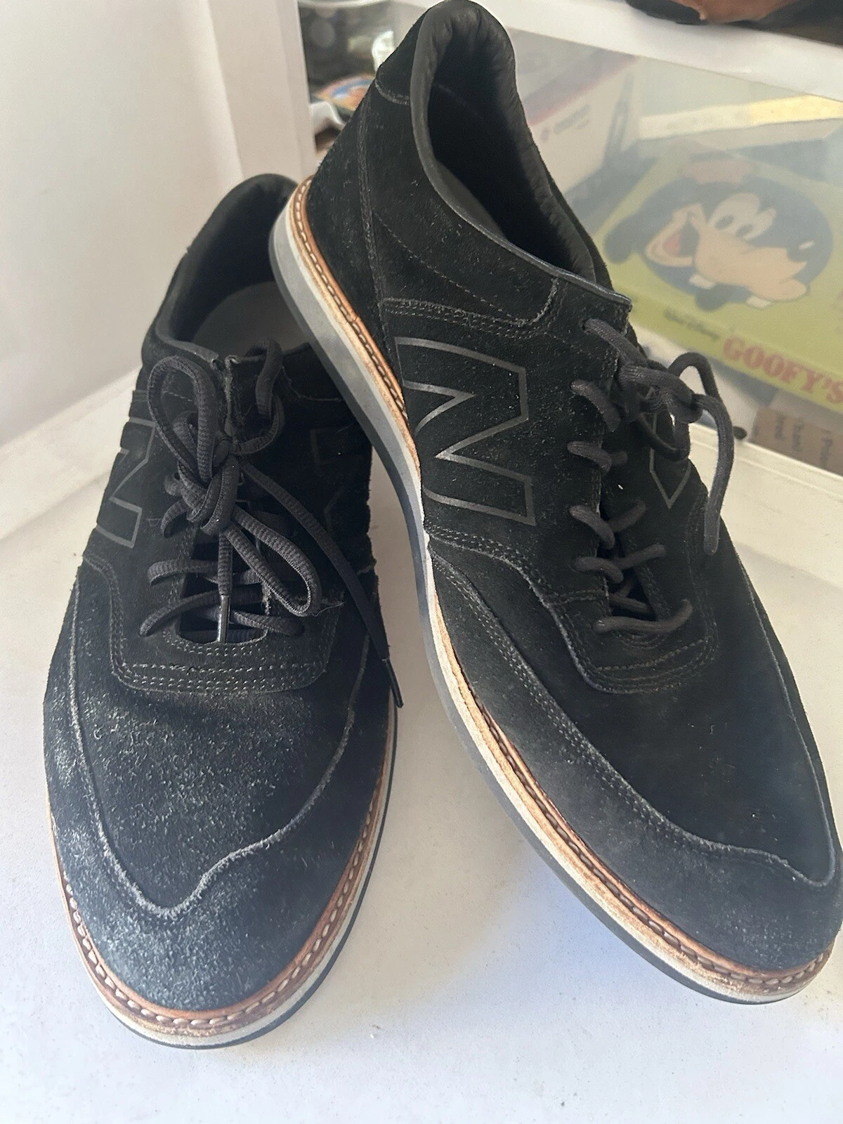 Scarpe eleganti casual New Balance 1100 v1 scamosciate nere MD1100BK uomo taglia 13 4E