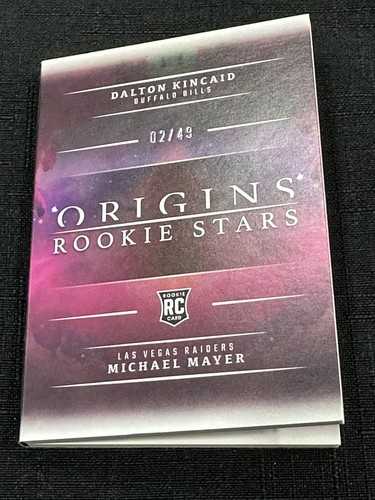 2023 Origins Rookie Stars Dalton Kincaid & Michael Mayer RPA Booklet /49 - Picture 6 of 6