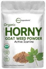 Maximum Strength Organic Pure Horny Goat Weed with Active Icariins for Men an...