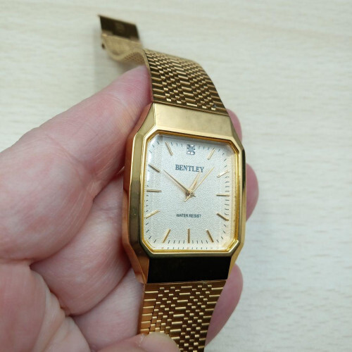Bentley BCC-4093 Wristwatch Men's Gold Color Free Size Used From Japan - Picture 3 of 12