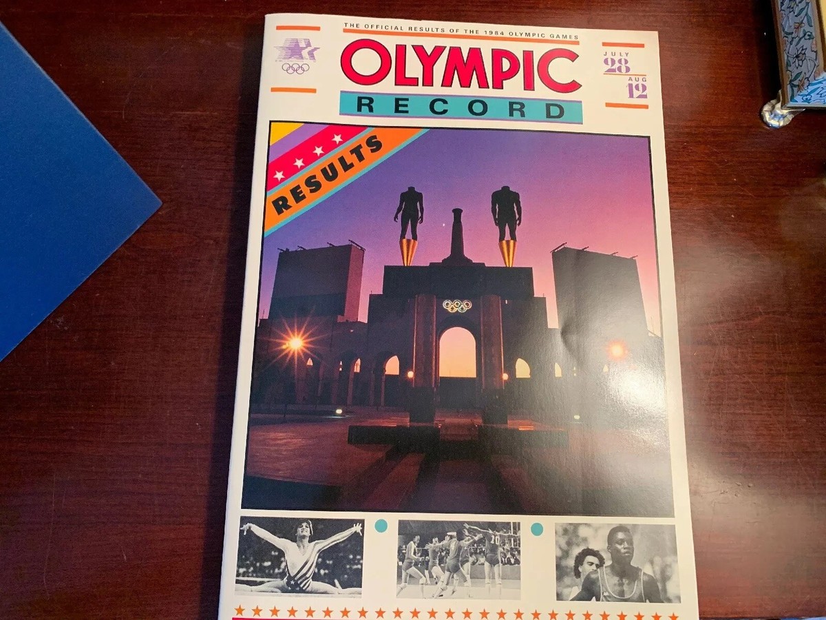 Lot Journaux Vintage JO 1984 Los Angeles - 'Olympic Record' (11 Volumes Sur 15) Rare