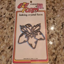 Vintage EZE Form Stained Glass Suncatcher Form Strawberries shaped